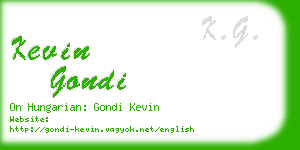 kevin gondi business card